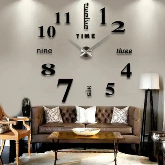 3D Wall Clock, Frameless Wall Clock DIY Wall Decoration, Wall Clock, Free Delivery